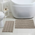 thumbnail image 1 of PrimeBeau Luxurious Absorbent Non-Slip Microfiber Bath Mat Set - 2 Pieces, Taupe, 20" x 32"/17" x 24", 1 of 7