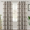 thumbnail image 1 of PrimeBeau Thermal Insulated Blackout Curtains, 108" , Geometry Line Print, Taupe/Brown, 2 Panels, Grommet, 1 of 6