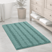 Primebeau Microfiber Bath Mat - Non-Slip - 20 x 32 in, Aqua