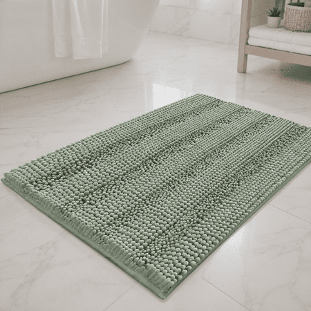 PrimeBeau Microfiber Non Slip Mat Anti-Slip Bath Mat, 20 x 32 Inch, Sage