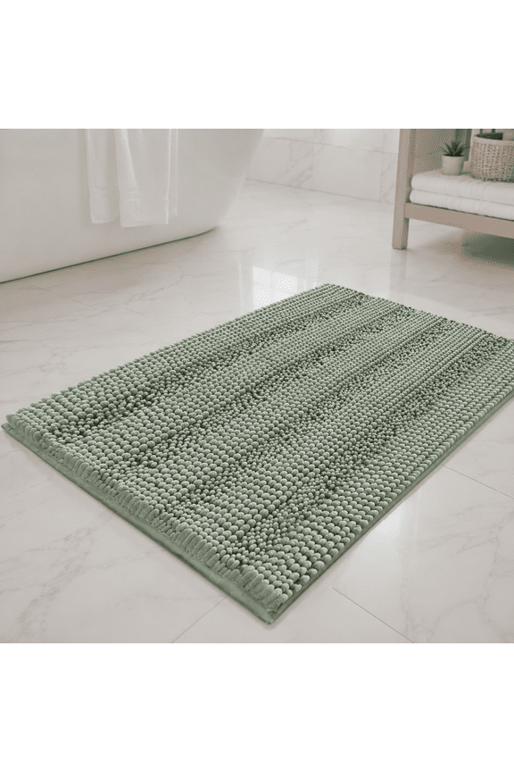 Microfiber Non Slip Mat Anti-Slip Bath Mat, 20 x 32 Inch, Sage