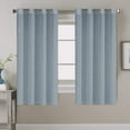 thumbnail image 1 of PrimeBeau Natural Linen Blended Nickel Grommet Curtains Privacy Added Semi Sheer Window Curtain Drapes Textured Flax Curtains(52" W x 63" L, Stone Blue), 1 of 6