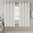 thumbnail image 1 of PrimeBeau Elegant Vintage Linen Texture Sheer Panels with Nickel Grommets, Room Decor, 52" W x 63" L, White, 1 of 6