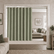 PrimeBeau Noise Reducing Extra Wide Blackout Curtain, Single Layer Design (100x84-Inch, Sage, 1 Panel)