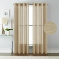 thumbnail image 1 of PrimeBeau Pair Set Nickel Grommet Natural Linen and Poly Semi-Sheers,Premium Soft Rich Material Curtain Panels for Living Room - 52x84-Inch-Tan, 1 of 7