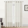 thumbnail image 1 of PrimeBeau Semi Sheer Linen Curtains Light Filtering Grommet Draperies, 52" x 84" inch, 2 Panel Set, Natural, 1 of 7