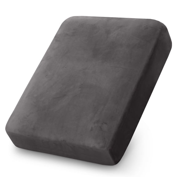 PrimeBeau Stretch Velvet Couch Cushion Covers Solid Pattern Suitable, 1 Cushion, Gray