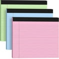 thumbnail image 1 of PrimeCook Shop 3 Pack Wide Legal Pads 11" x 9.5"  Pink Blue Green College Ruled Note Pad Narrow Ruled 30 Sheets per Notepad Perforated Writing Paper with Thick Backboard Horizontal Pads of Paper, 1 of 12