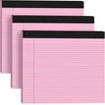 thumbnail image 1 of PrimeCook Shop 3 Pack Wide Legal Pads 11" x 9.5" Pink College Ruled Note Pad Narrow Ruled 30 Sheets per Notepad Perforated Writing Paper with Thick Backboard Horizontal Pads of Paper, 1 of 12