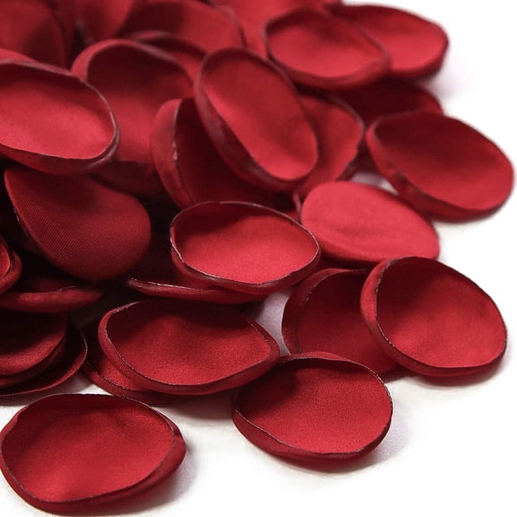 PrimeCook Shop 300pcs Rose Petals Dark Red Faux Silk Flower Petals for Wedding Flower Girl Basket Aisle Scatter Dinner Table Centerpieces Party Confetti Bridal Shower Romantic Night Decoration