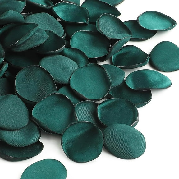 PrimeCook Shop 300pcs Rose Petals Emerald Green Faux Silk Flower Petals for Wedding Flower Girl Basket Aisle Scatter Dinner Table Centerpieces Party Confetti Bridal Shower Romantic Night Decoration