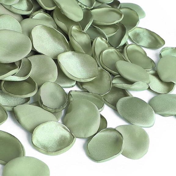 PrimeCook Shop 300pcs Rose Petals Sage Green Faux Silk Flower Petals for Wedding Flower Girl Basket Aisle Scatter Dinner Table Centerpieces Party Confetti Bridal Shower Romantic Night Decoration