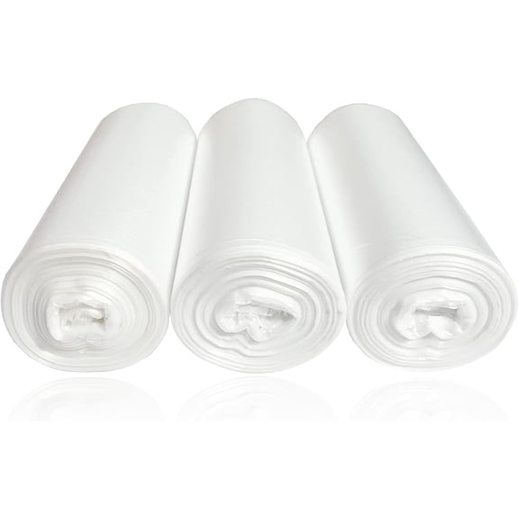 PrimeCook Shop 6 Gallon Trash Bags, Small Garbage Bags, Fits 5-6 Gallon Bins, Clear Wastebasket Trash Liners, 75 Counts