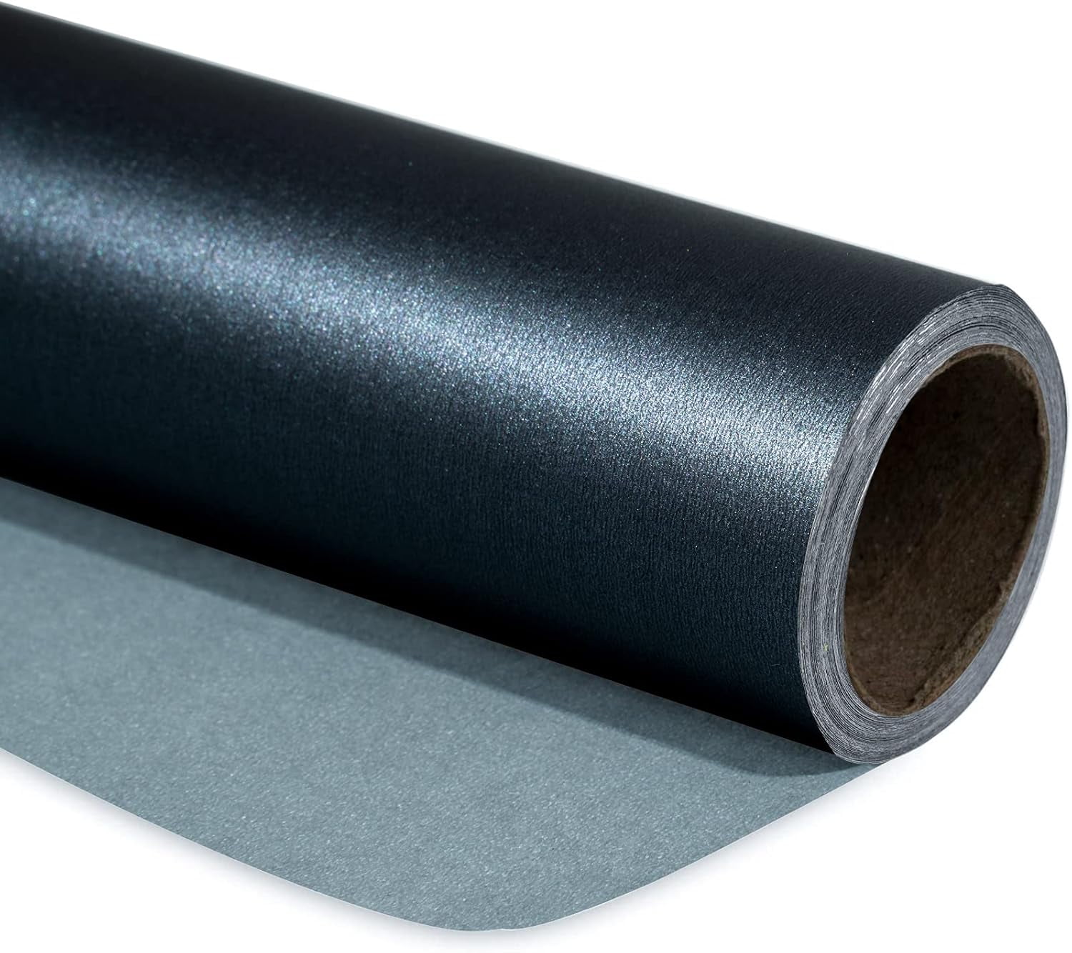PrimeCook Shop Black Matte Wrapping Paper - Solid Color Pearly - lustre Paper Perfect for Wedding, Birthday, Christmas, Baby Shower -17 Inches X 32.8 Feet