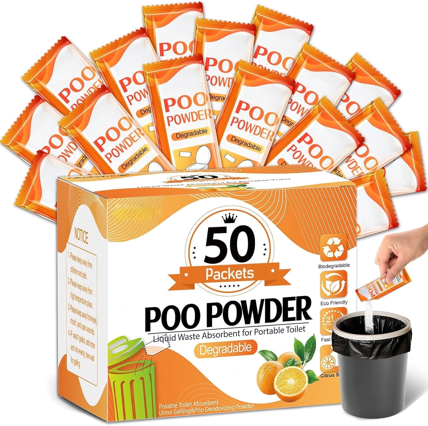 PrimeCook Shop Portable Toilet Gel, Poo Powder for Portable Toilet ...