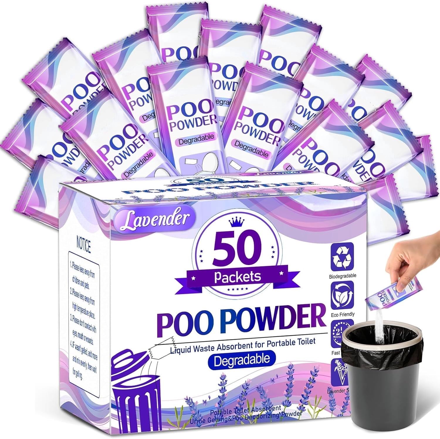 PrimeCook Shop Portable Toilet Gel, Poo Powder for Portable Toilet ...