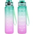 thumbnail image 1 of PrimeCook Shop Water Bottle, 32oz Motivational Sports Water Bottle with Time Marker - Times to Drink - Tritan, BPA Free, Wide Mouth Leakproof, Moon Light (1 Bottle), 1 of 14