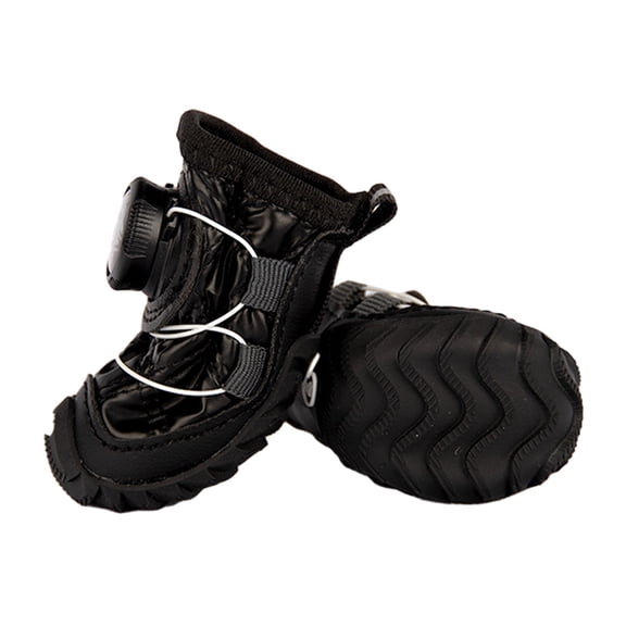 PrimeGo 2 Pcs Waterproof Non-Slip Dog Shoes Adjustable Rotary Buckle Dog Boots for Small Medium Dogs Breathable Mesh Pet Paw Protectors for Outdoor Walking Hiking
