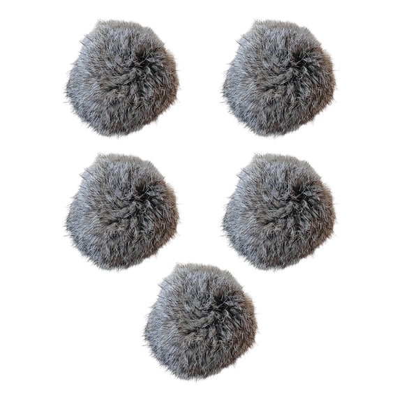 PrimeGo 5Pcs Furry Ball Cat Toy Soft Fluffy Faux Fur Ball Washable Fuzzy Ball Cat Bunny-Kick Toy for Indoor Exercise Chasing And Hunting Instincts