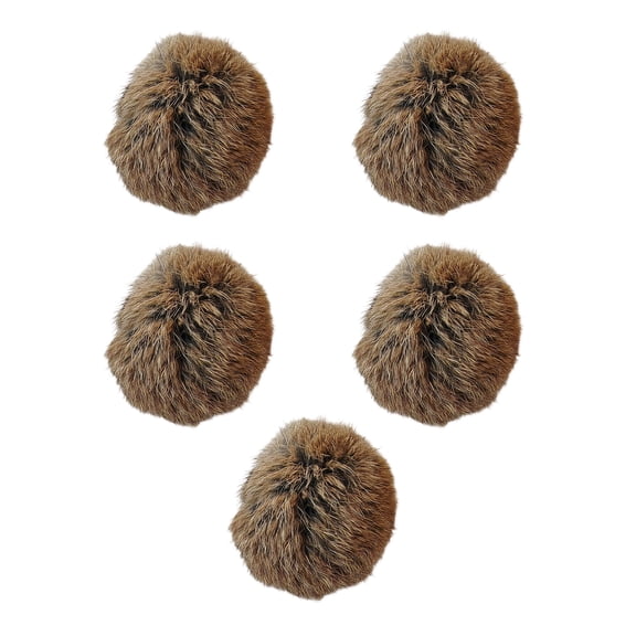 PrimeGo 5Pcs Furry Ball Cat Toy Soft Fluffy Faux Fur Ball Washable Fuzzy Ball Cat Bunny-Kick Toy for Indoor Exercise Chasing And Hunting Instincts