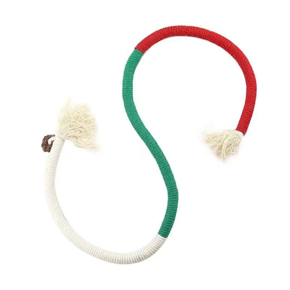 PrimeGo Cat Chew Rope Cotton Rope Cat Chew Toy Safe Teeth Cleaning Toy Interactive Kitten Nip Toy for Hunting Instinct Stimulation Boredom Relief