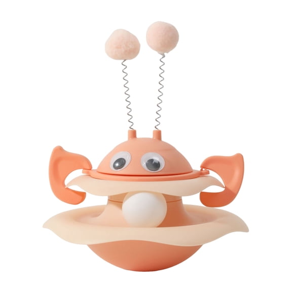 PrimeGo Cat Toy Rotating Track Wheel Stimulates Hunting Instinct Cats Interactive Spinner Toy Exercise Mental Health Enhancer