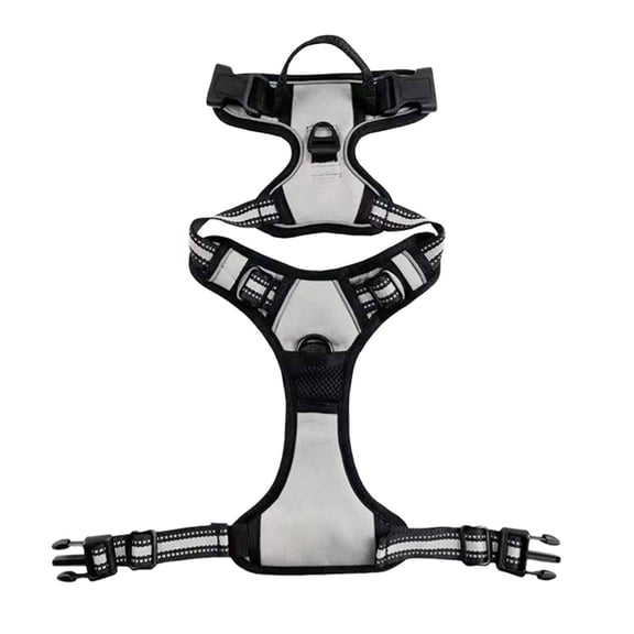 PrimeGo Dog Harness with Handle Breathable Adjustable Padded Dog Harness Reflective No Pull Dog Harness with Front Clip for Walking Training Hunting