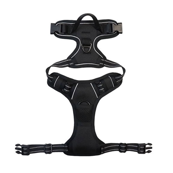 PrimeGo Dog Harness with Handle Breathable Adjustable Padded Dog Harness Reflective No Pull Dog Harness with Front Clip for Walking Training Hunting