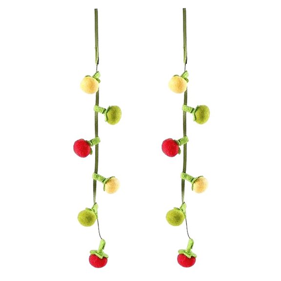 PrimeGo Fruit-Shaped Catnip Toy String Interactive Cat Toy Cat Teaser String with Bell Soft Tomatoes Cat Chew Toy for Indoor Cats Play And Exercise