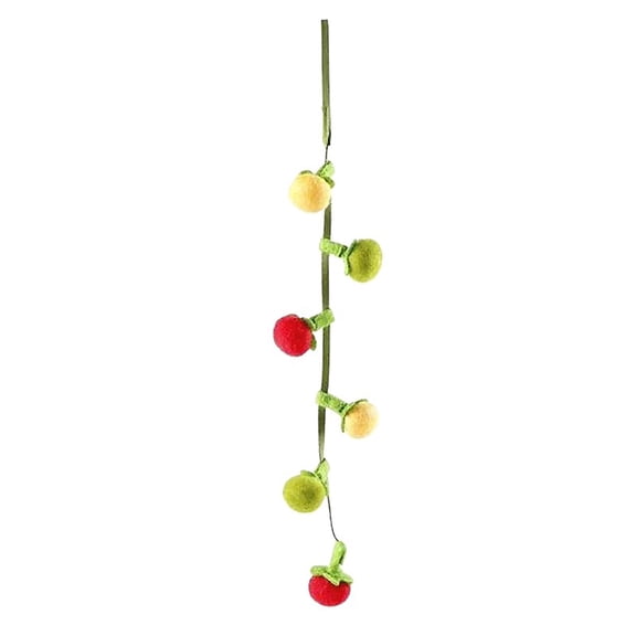PrimeGo Fruit-Shaped Catnip Toy String Interactive Cat Toy Cat Teaser String with Bell Soft Tomatoes Cat Chew Toy for Indoor Cats Play And Exercise