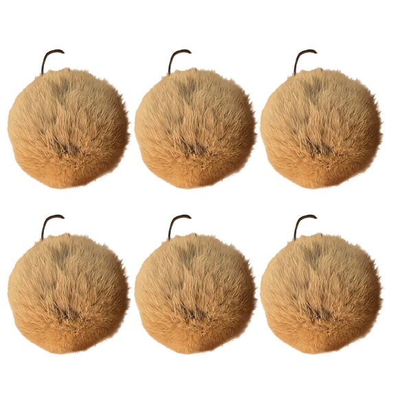 PrimeGo Furry Ball Cat Toy Soft Fluffy Cat Toy Ball Washable Fuzzy Fun Chasing Ball Enrichment Toy for Kittens Indoor Exercise Hunting Instincts