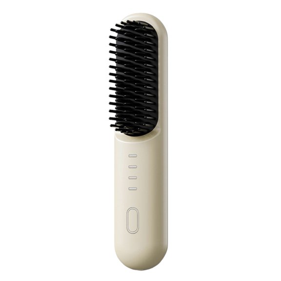 PrimeGo Hair Comb Cordless Straightening Brush with 30s Fast Heat Frizz-Free Smooth Styling USB-C Rechargeable Ceramic Teeth Hair Brush
