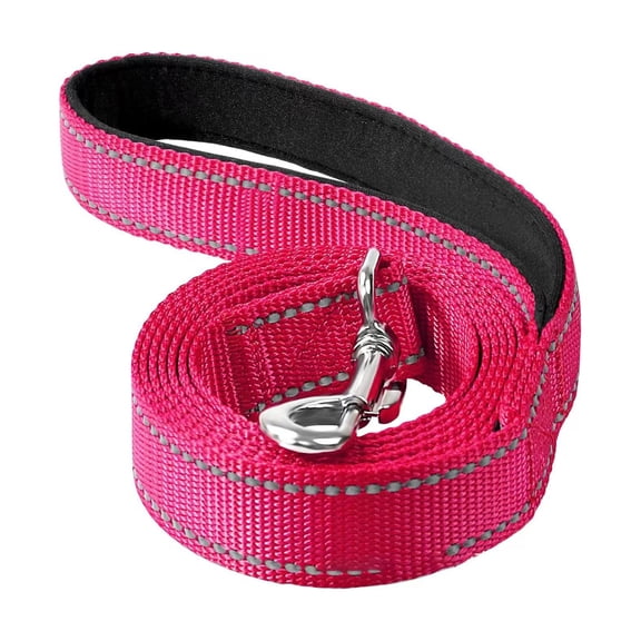 PrimeGo Heavy Duty Dog Leash for Large Medium Dogs Reflective Nylon Pet Lead with Soft Padded Handle for Walking Training