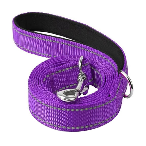 PrimeGo Heavy Duty Dog Leash for Large Medium Dogs Reflective Nylon Pet Lead with Soft Padded Handle for Walking Training