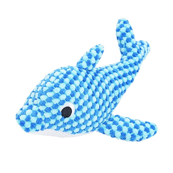PrimeGo Ocean Animal Dog Toy Plush Squeaky Dog Chew Toy Textured Fabric Stuffed Animals for Small Medium Dogs Chewing Puppy Teething