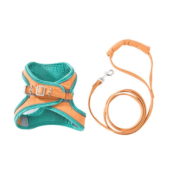 PrimeGo Pet Harness Cat Halter Soft Breathable Vest with Cat Leash Reflective Safety Harness for Outdoor Walking And Traveling