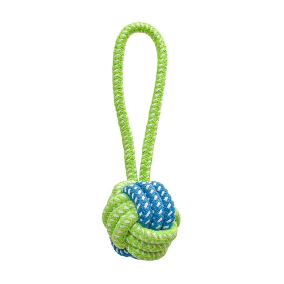 PrimeGo Rope Knot Dog Toy Knot Ball Chew Toy Interactive Tug-of-War Toy Soft Bite-Resistant Fetch Toy for Small to Large Dogs Teeth Cleaning Anxiety Relief