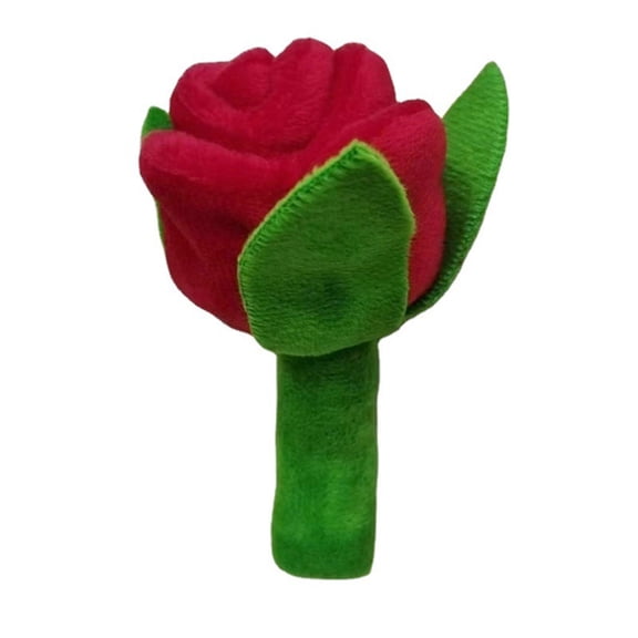 PrimeGo Rose Flower Dog Toy Plush Squeaky Interactive Chew Toy Small Medium Dogs Soft Plush Flower Squeaky Puppy Toy