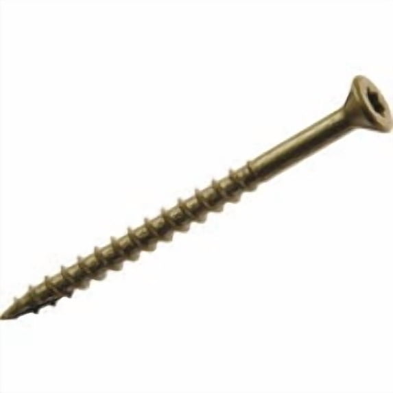 Grip-Rite LP312STGDBK PrimeGuard Plus #10 x 3-1/2 In. Gold Star Wood Deck Screw (25 Lb. Pail)