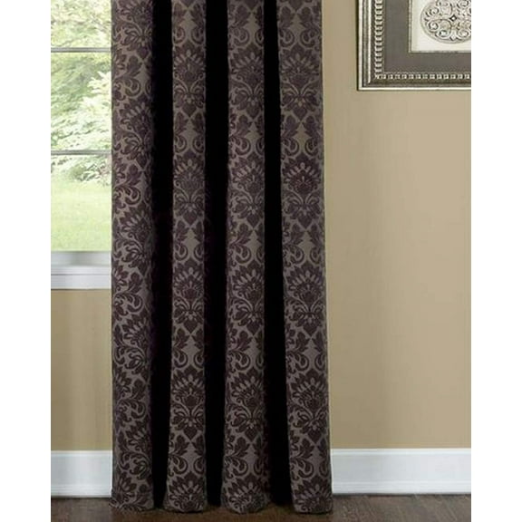 PrimeHome Collection Sally Window Curtain Panel 52x63 - Brown
