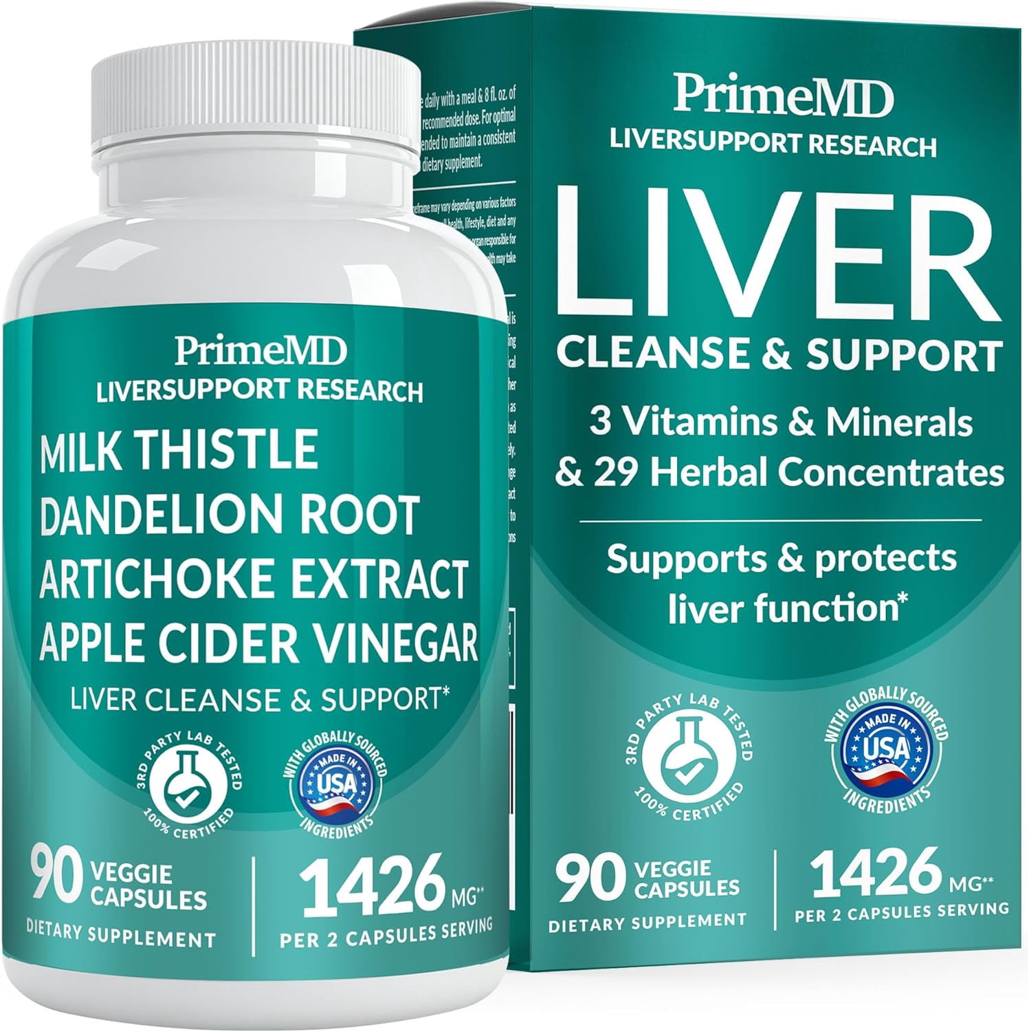 PrimeMD 32-in-1 Liver Support Supplement with Milk Thistle and ...