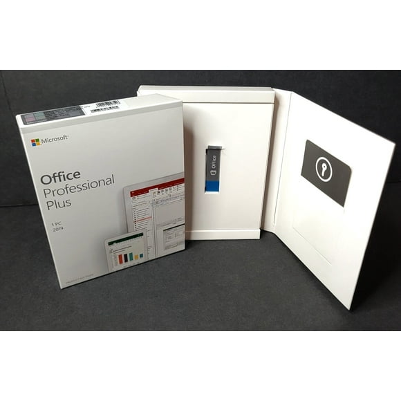 Genuine MS Office 2019 Professional Plus Lifetime License for Windows PC | USB Installer Included | Full Version | Office Suite for Business & Home Use