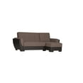 thumbnail image 1 of PrimeNest SkyHaven Upholstered Convertible Chaise Lounge Sofa Bed | Brown Chenille | 3-Seater | 1000lb Capacity | Click-Clack Sleeper | Made in Turkey | 95", 1 of 6