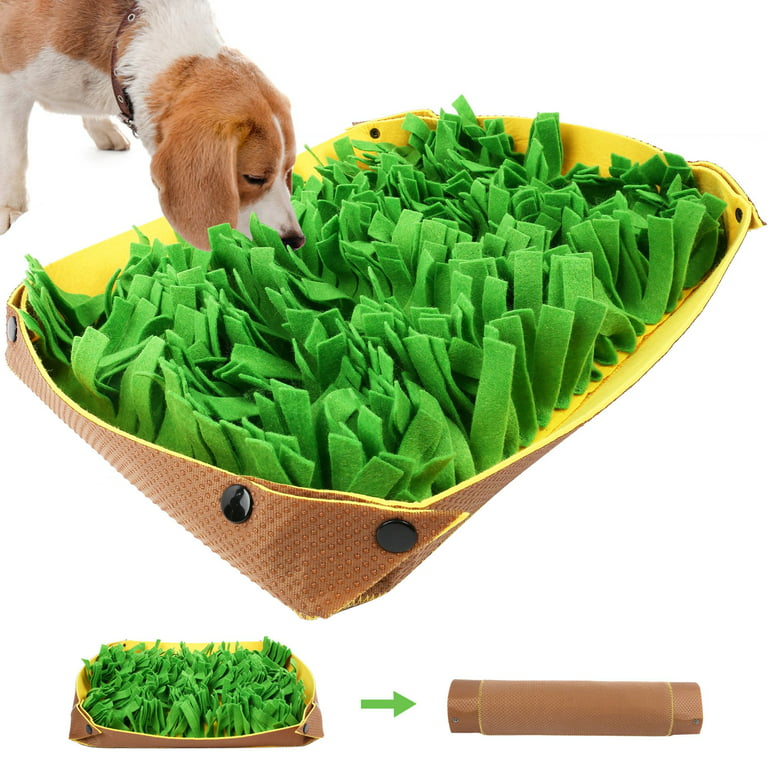 Dog Snuffle Mat, Dog Feeding Mat Small/Large Dog Training Pad Pet Nose Work Blanket Non Slip Pet Activity Mat for Foraging Skill, Size: 1 PC, Bronze