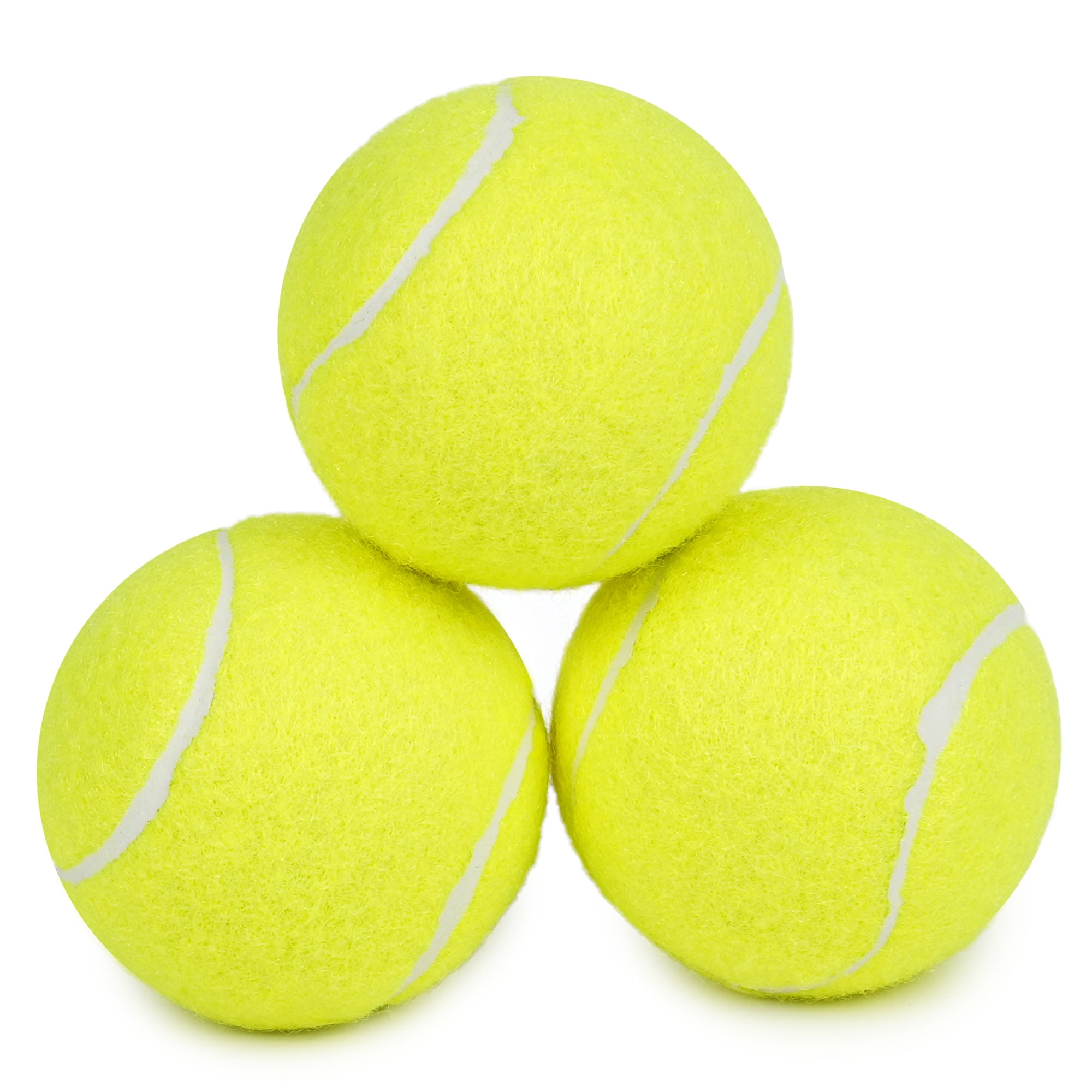 PrimePets Tennis Balls for Dogs, 2.5 in, 3 Pack, Squeaky Fetch Dog