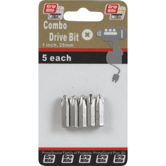 Grip-Rite 1" Sq./Phillips Combination Insert Screwdriver Bit