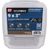 PrimeSource Grip-Rite DeckForce Composite Deck Screws, Case of 6