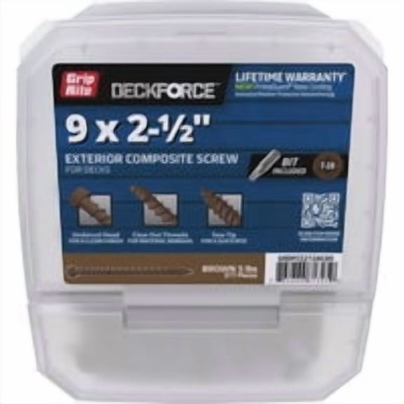 PrimeSource Grip-Rite DeckForce Composite Deck Screws - Pack of 10