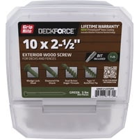 PrimeSource Grip-Rite DeckForce PrimeGuard Nano Deck Screws, Case of 8