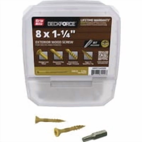 PrimeSource Grip-Rite DeckForce PrimeGuard Nano Deck Screws - Pack of 8 Value Multipack